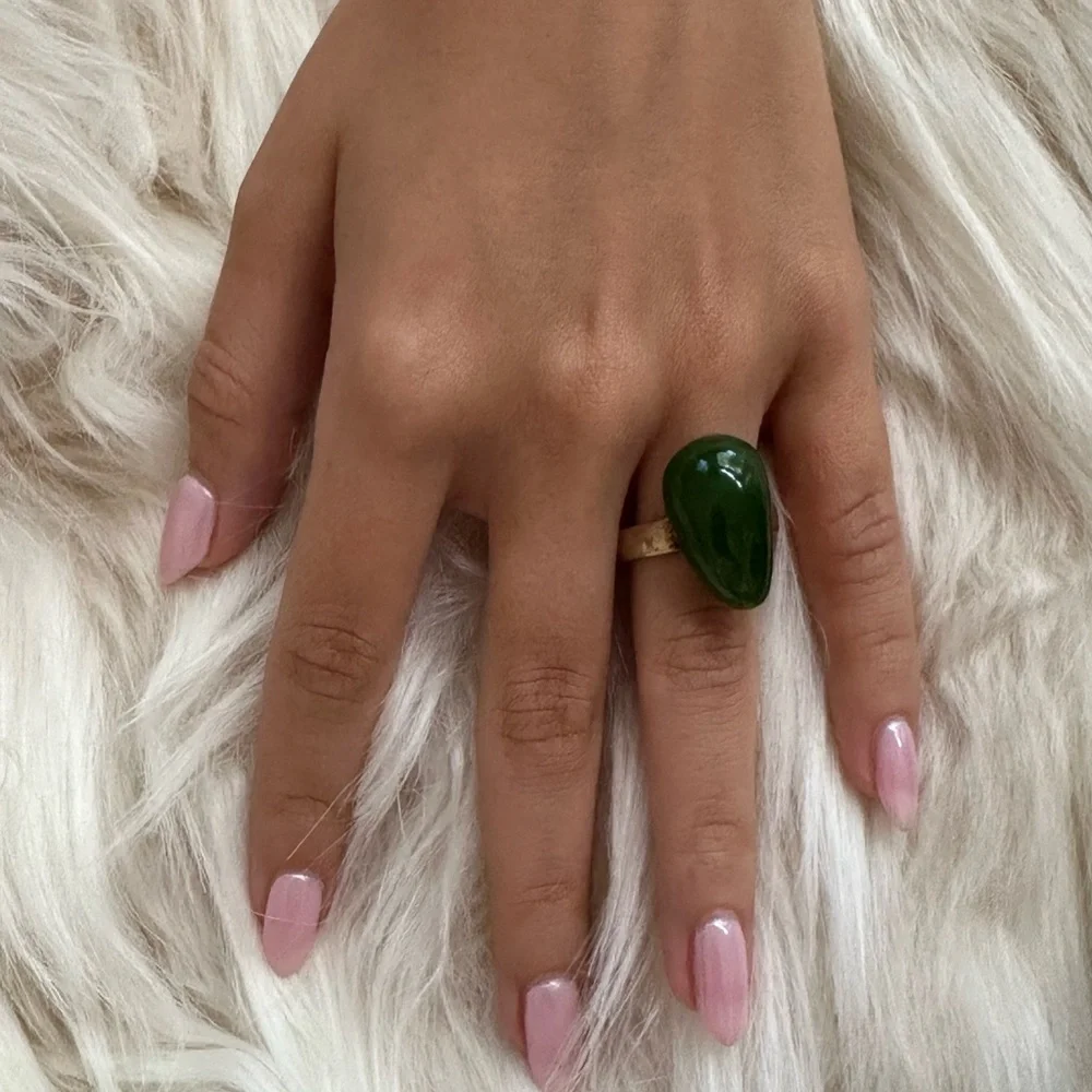 925 GF Jade Ring  Stone